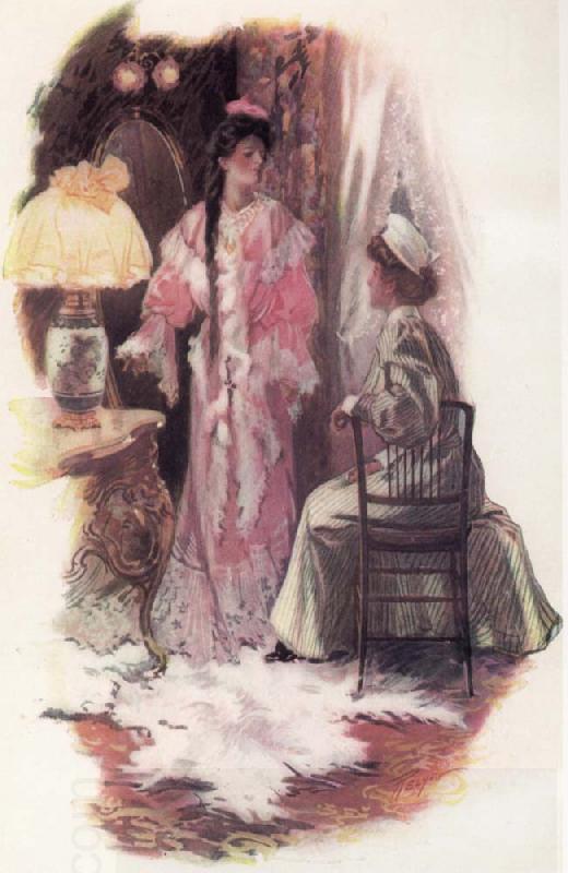 Charles M.Relyea Illustration for The Sunday Husbands China oil painting art